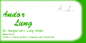 andor lung business card
